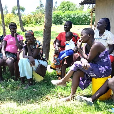 Health and Hygiene training participants at Kasinogo village 