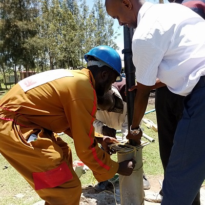 Ugwe Primary School hand-pump rehabilitation underway