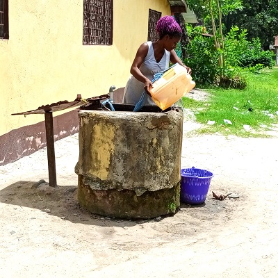 Harvest Mission Academy school  old water source 