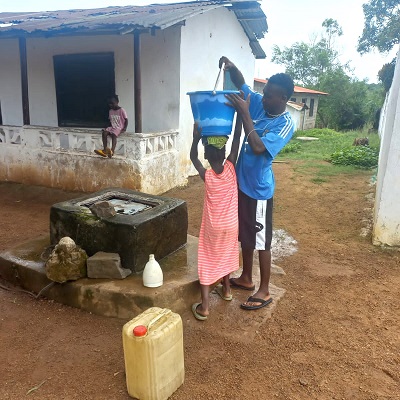 The community's old water source 