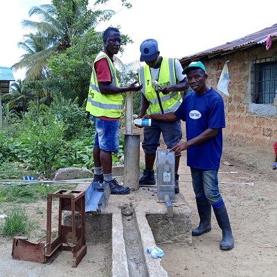 Hand-pump repair in progress