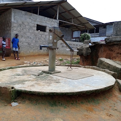 This is Fanti Town community hand-pump