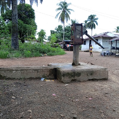 Tarrbar Community hand-pump supplies water for a year