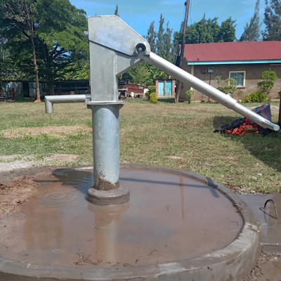 The pump installed at a school
