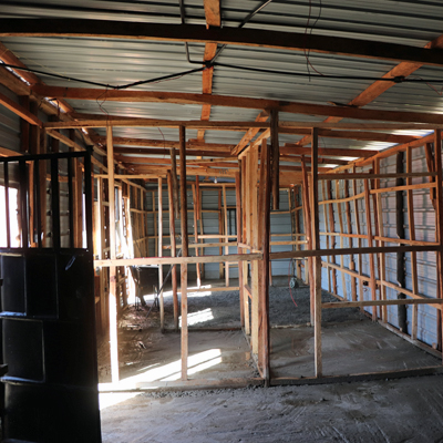 Interior work ongoing