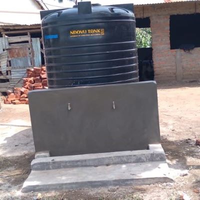 Hand washing station at Kango Primary School