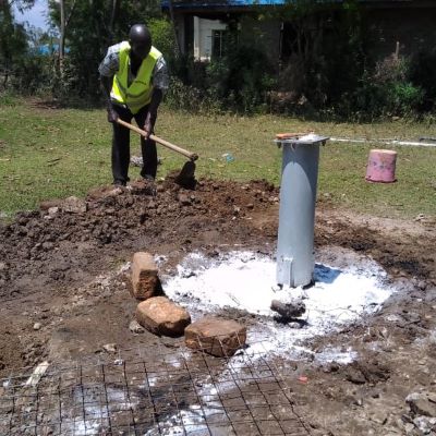 Village School pump undergoing rehabilitation