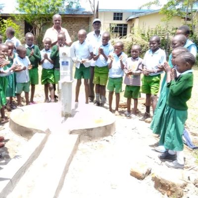 Vilage school hand pump after rehabilitation