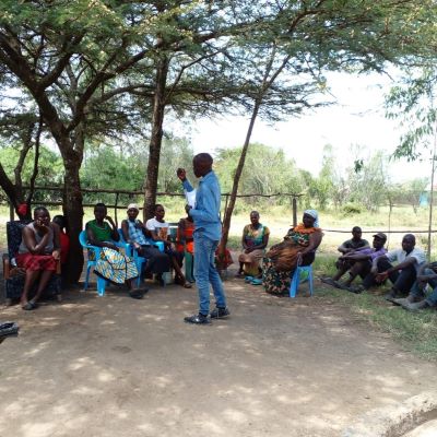 Health and Hygiene training participants at Wang'aya 1