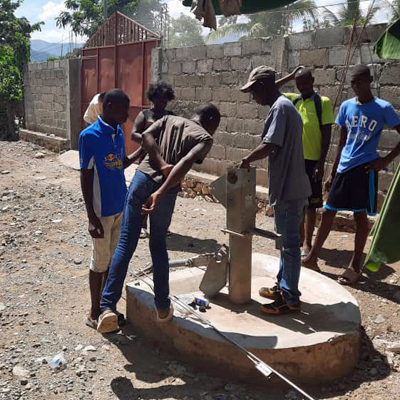 Working with Local villagers