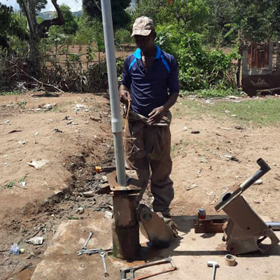 Fedan completing a pump repair