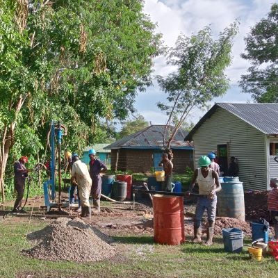 A busy drilling site 