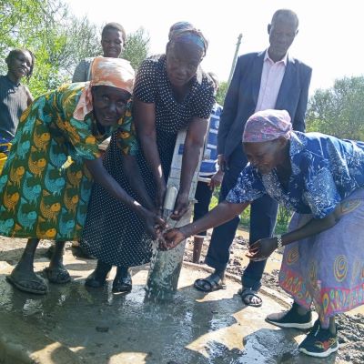 Happy to have access to clean water