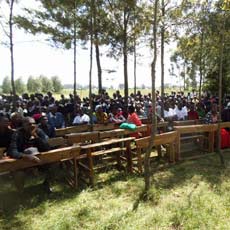 Large Group Assembled for Hygiene Workshop