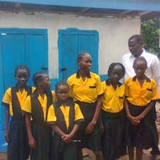 School Children around Washroom