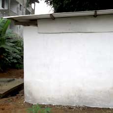Side of Washroom With Holding Tank